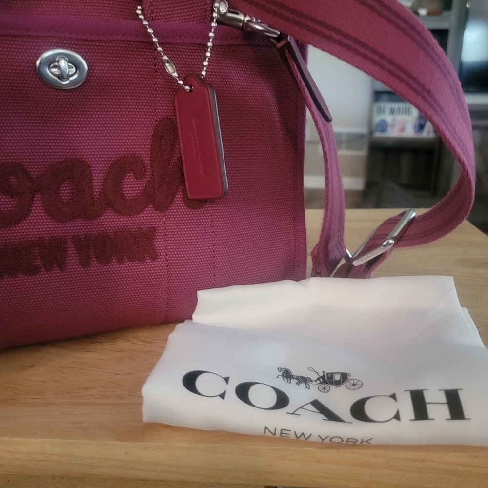 Coach Pink Cargo Tote 26